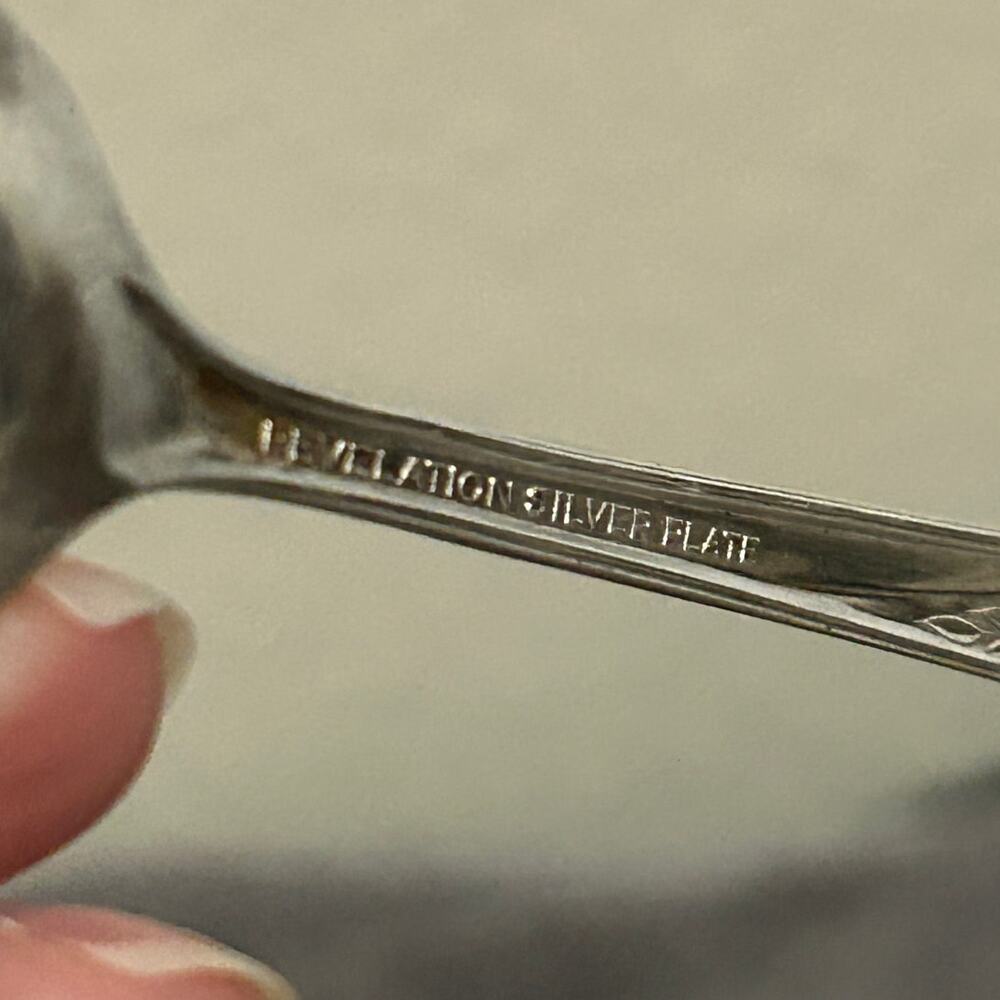 Vintage 1953 Revelation II Silverplate 2 Spoons by International Silver Bridal - Picture 8 of 10